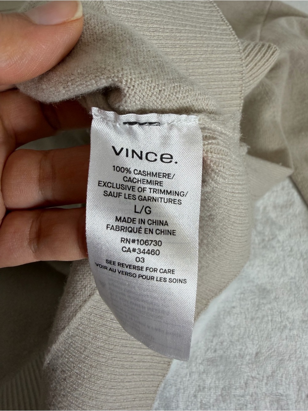 Vince Cashmere Crewneck Sweater Size L - Picture 11 of 14
